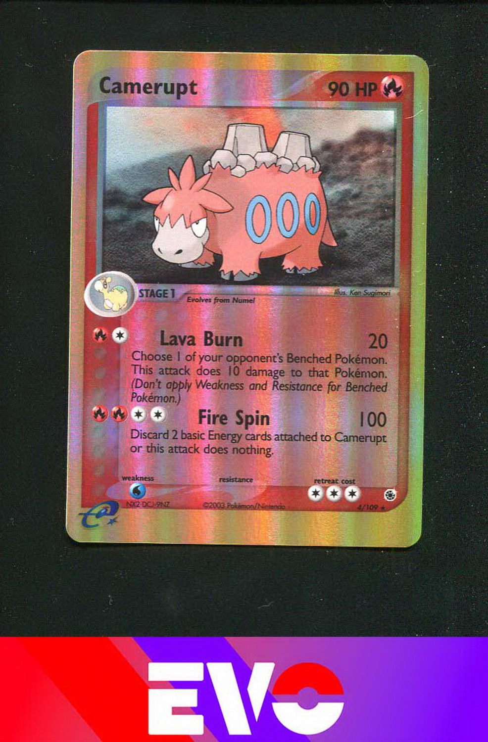 Camerupt 4/109 - ex Ruby & Sapphire - Reverse holo - Excellent