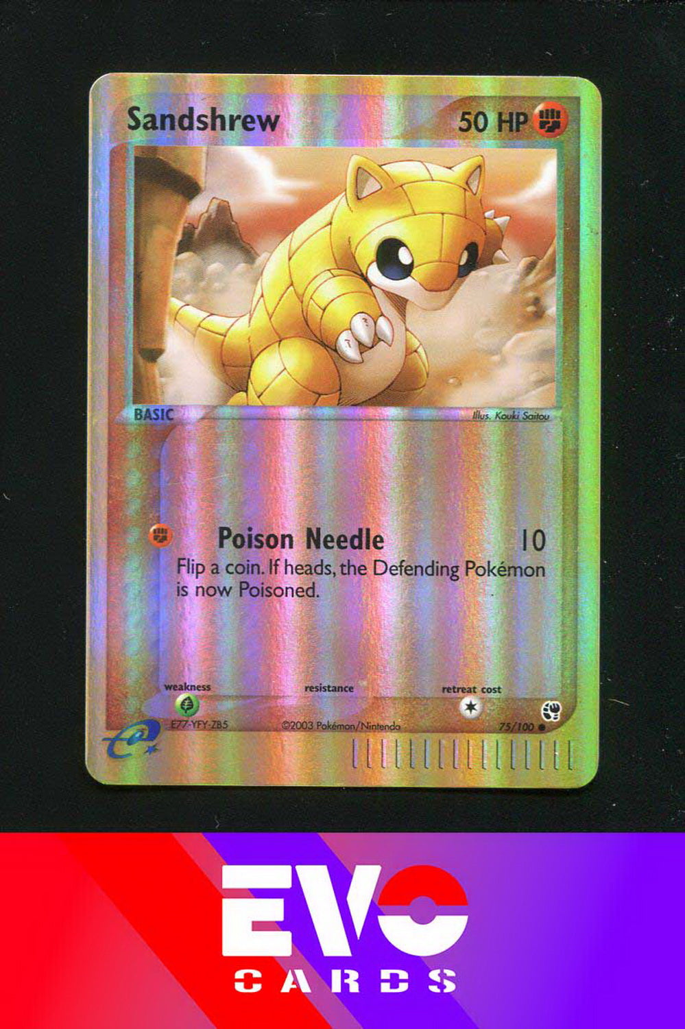 Sandshrew 75/100 - ex Sandstorm - Reverse Holo