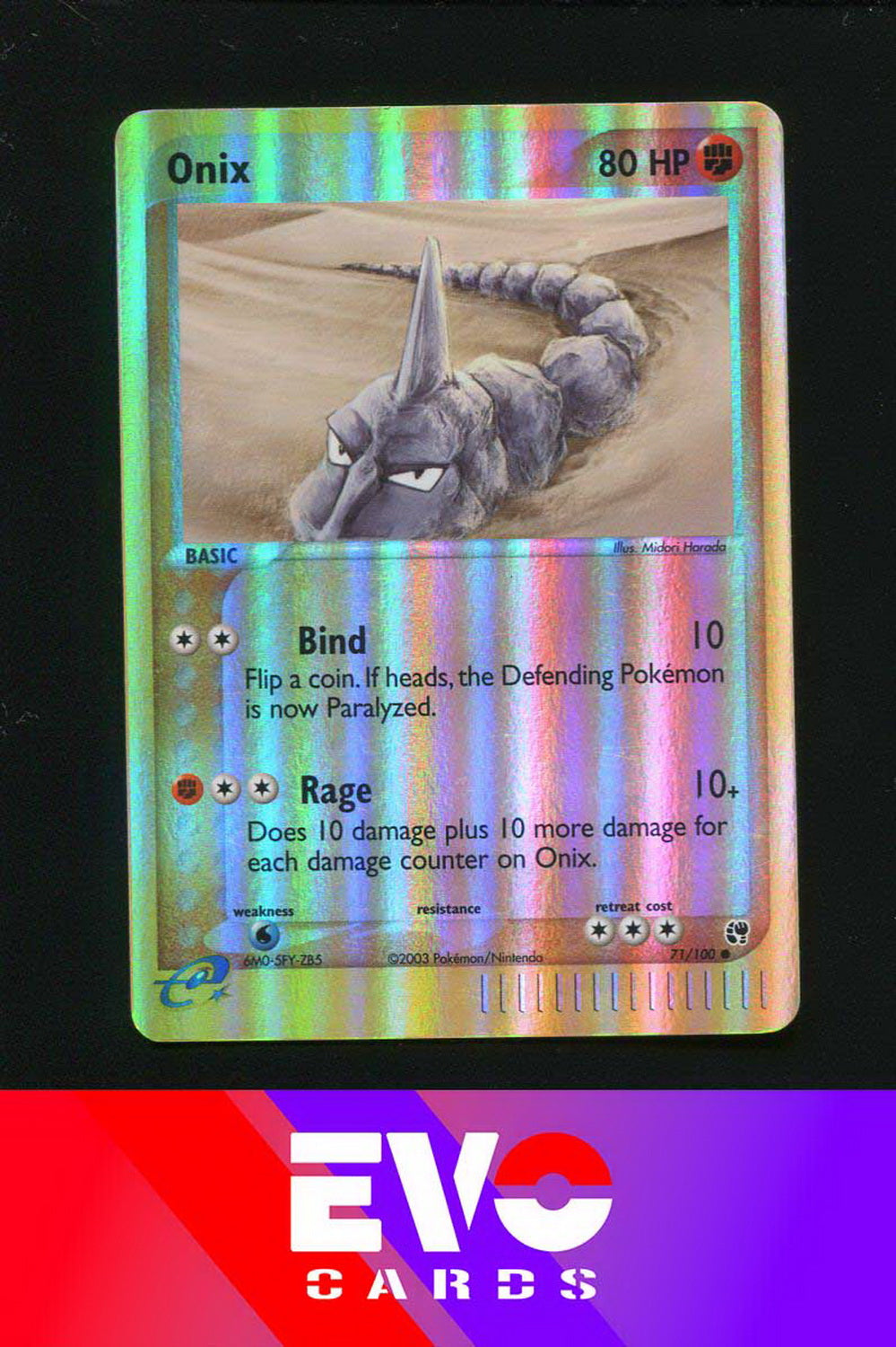 Onix 71/100 - ex Sandstorm - Reverse Holo - Excellent