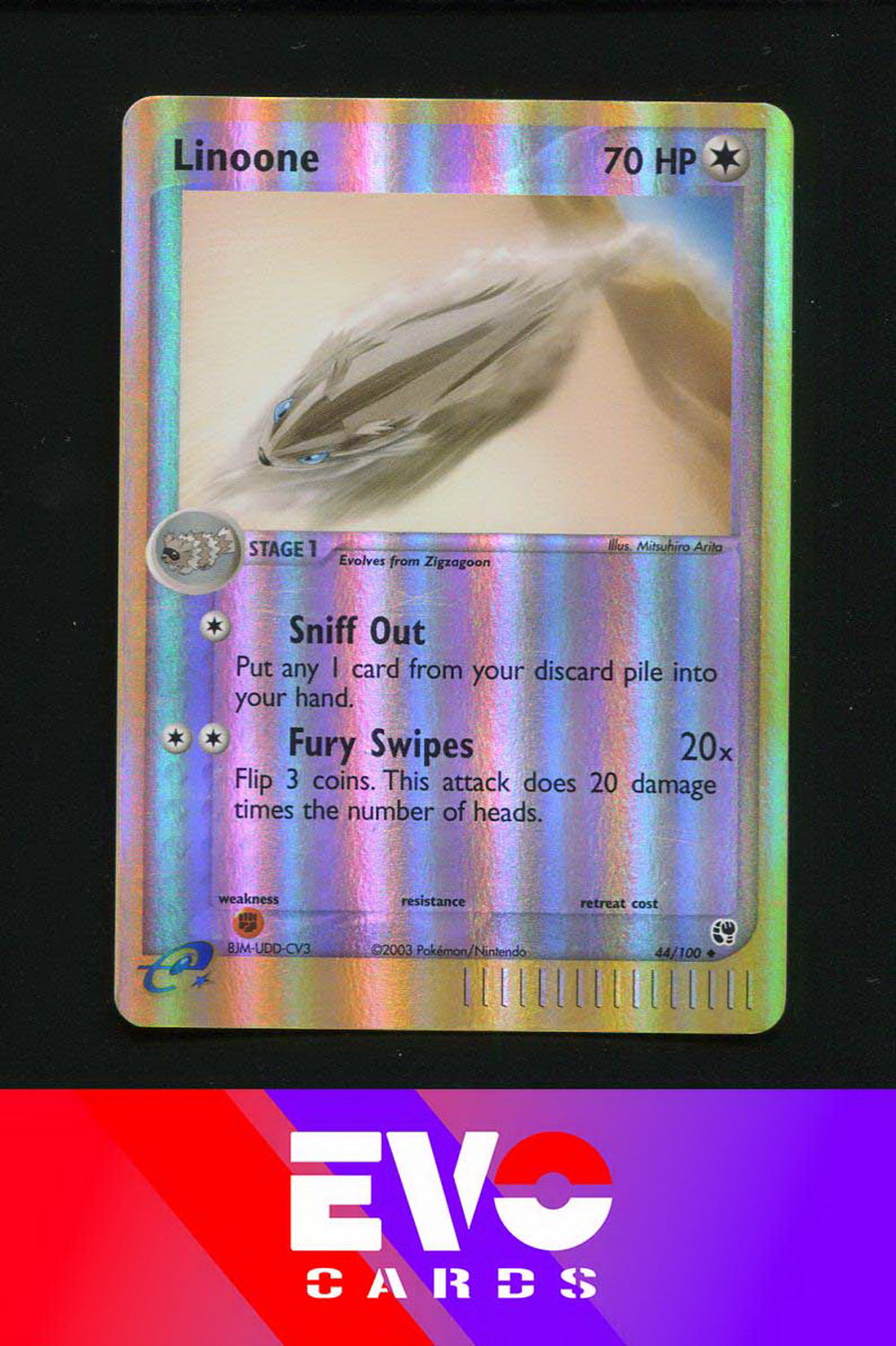 Linoone 44/100 - ex Sandstorm - Reverse Holo - Excellent