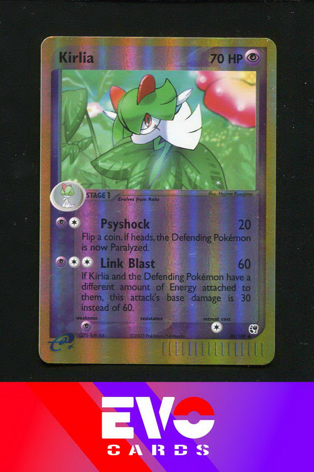 Kirlia 40/100 - ex Sandstorm - Reverse Holo - Excellent