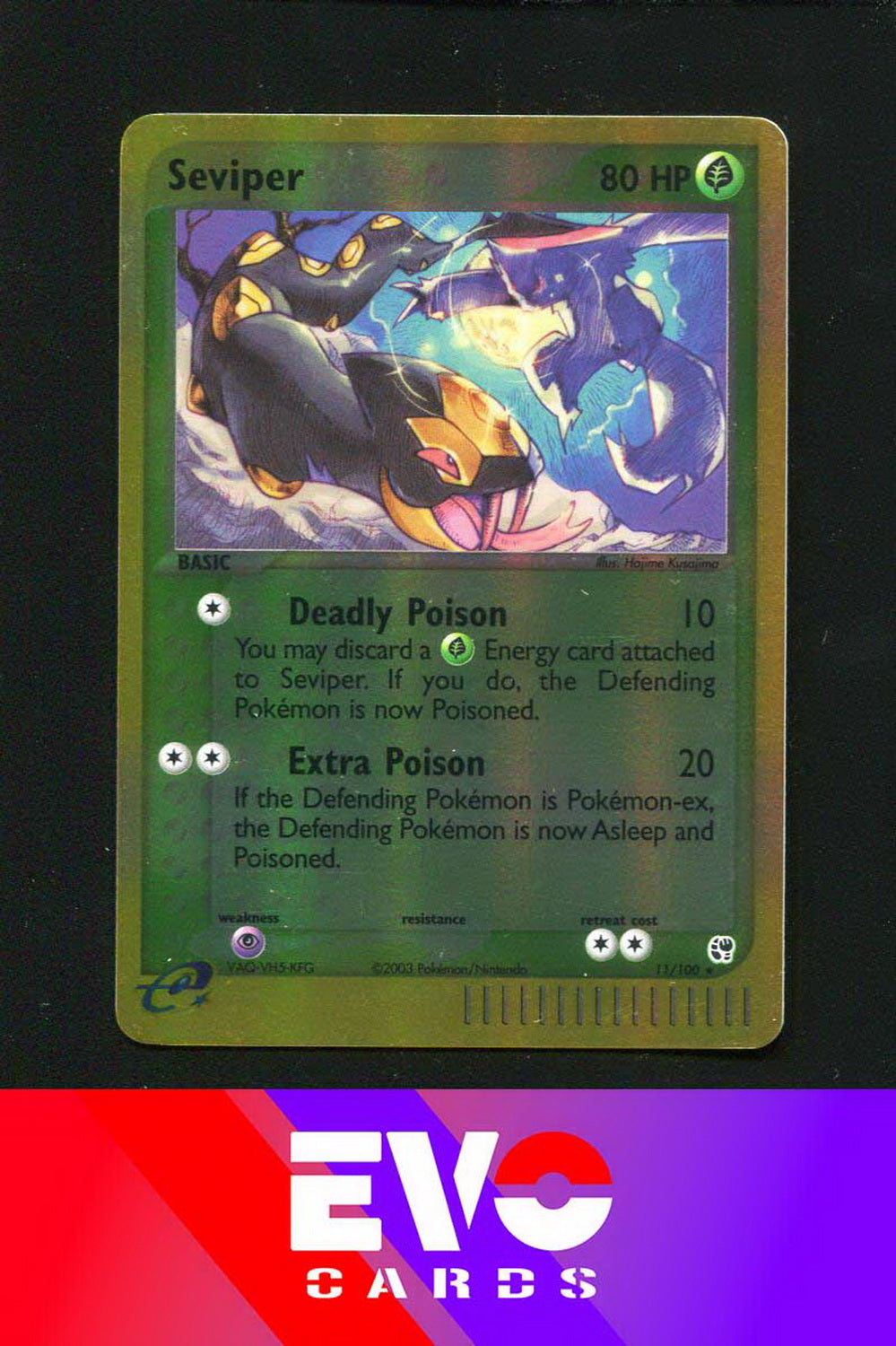 Seviper 11/100 - ex Sandstorm - Reverse Holo - Excellent Seviper 11/100 - ex Sandstorm - Reverse Holo - Excellent