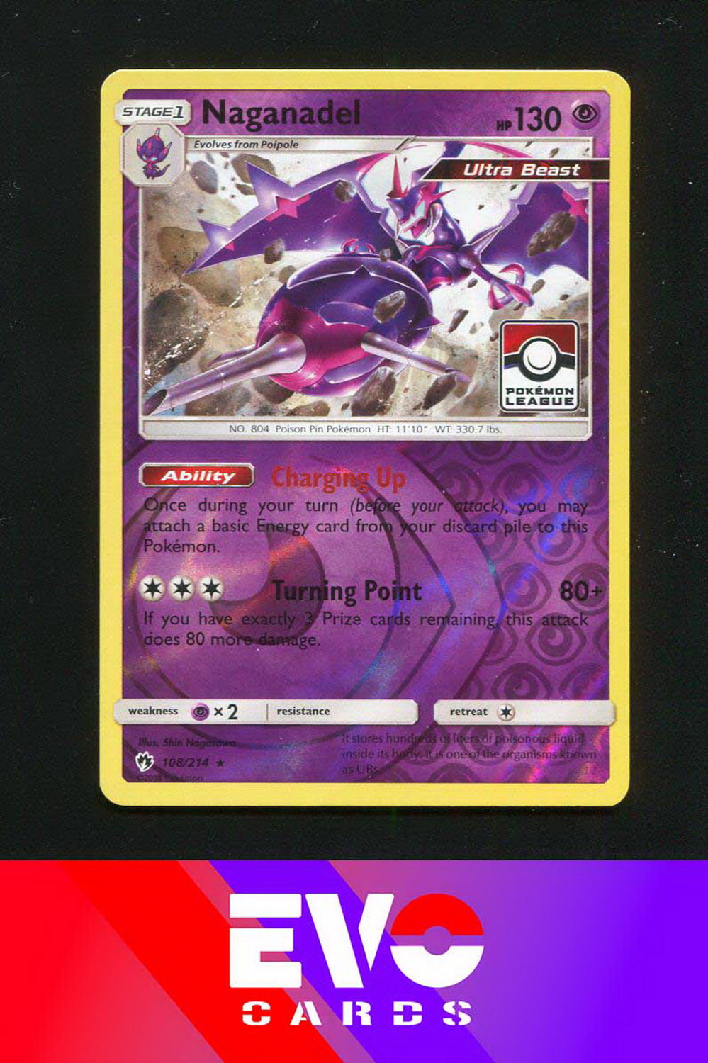 naganadel pokemon card Pokemon TCG: Hitmonlee SWSH01 094/202 / Uncommon PSA 10 main image 0