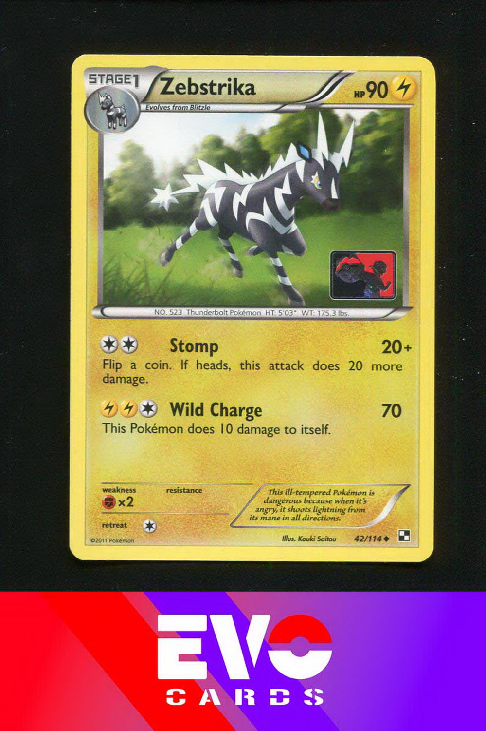 Zebstrika 42/114 - League Promo - Near Mint Zebstrika 42/114 - League Promo - Near Mint