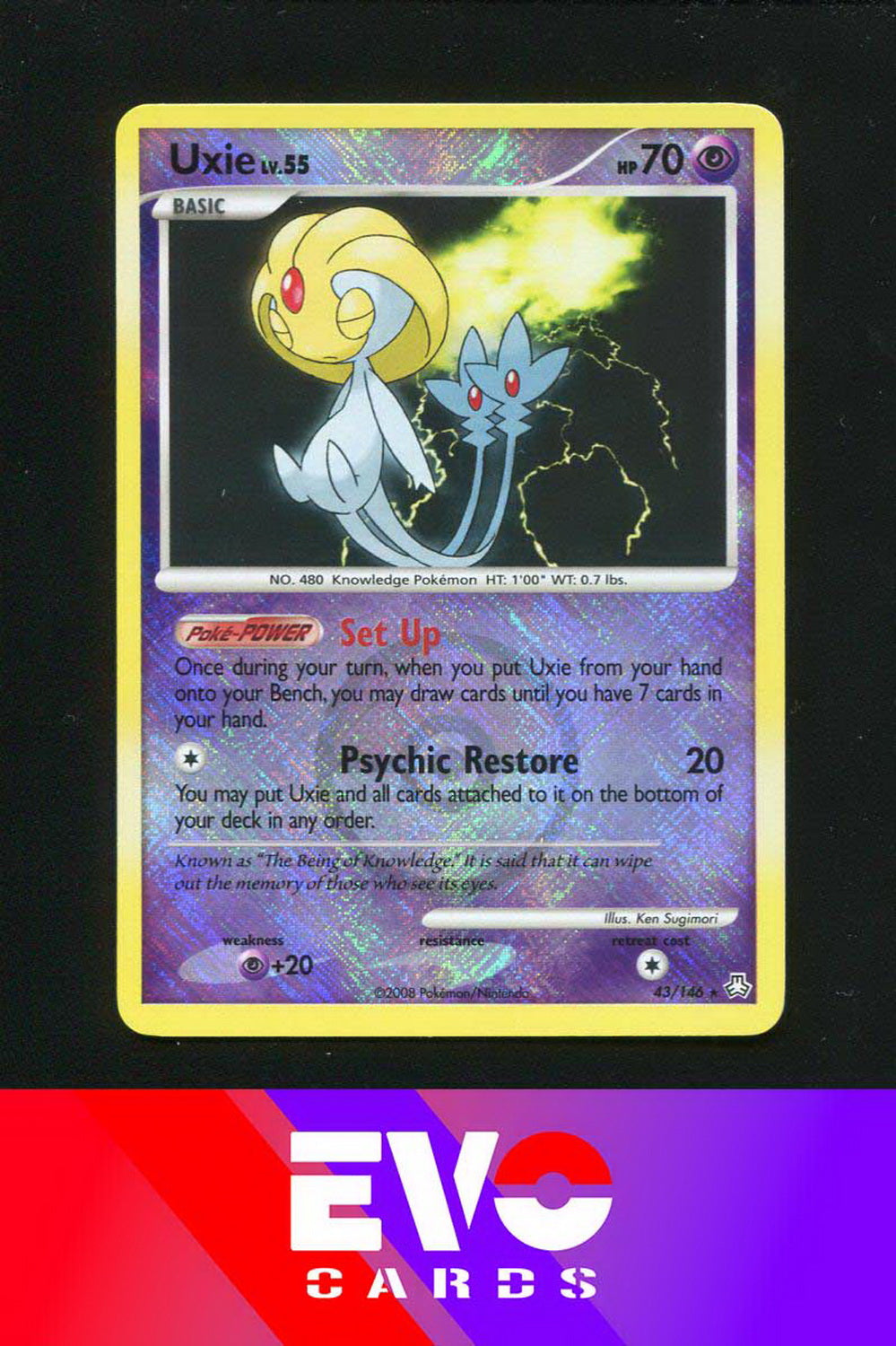 Uxie 43/146 - League Promo - Near Mint