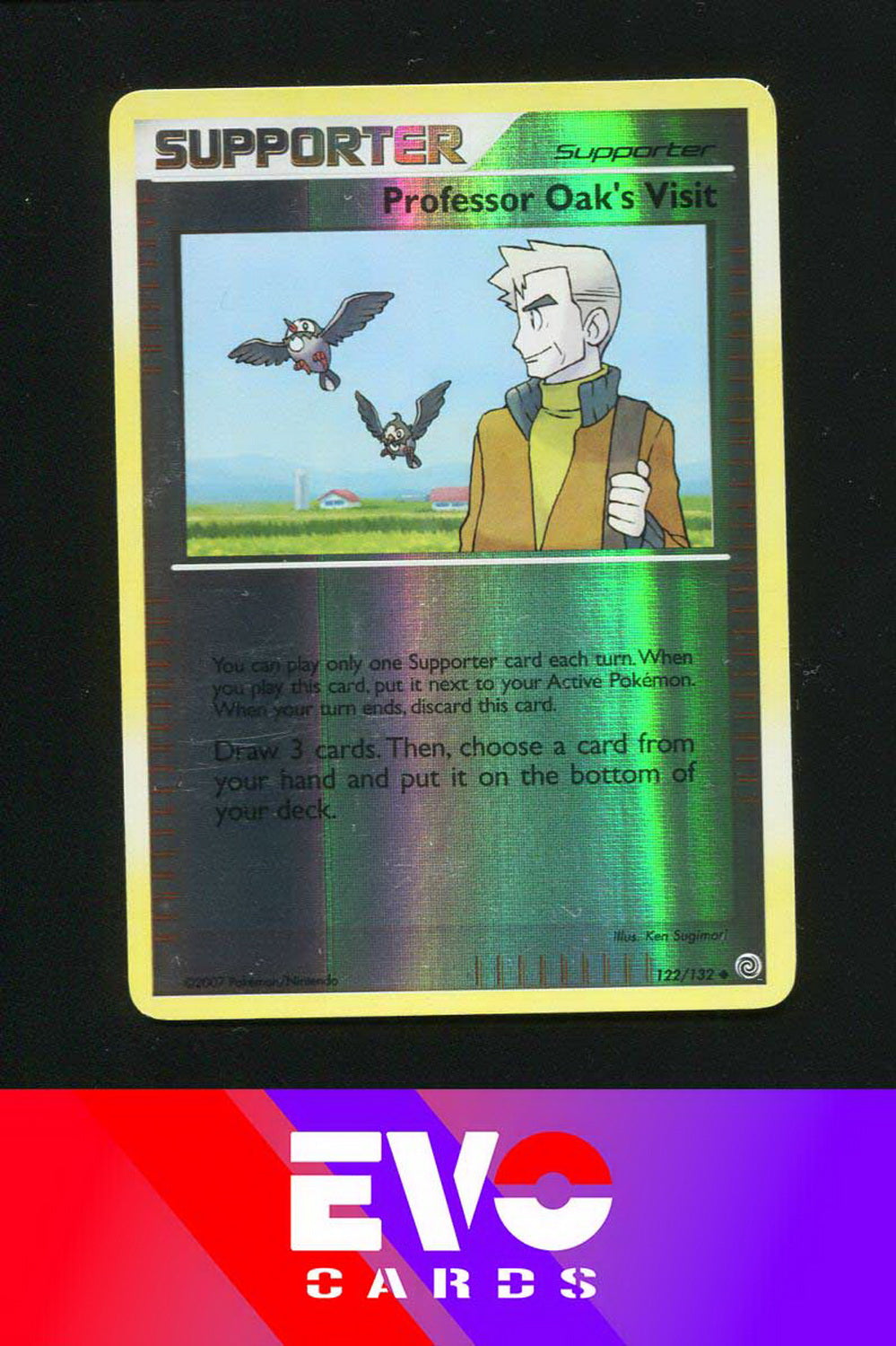 Professor Oak's Visit 122/132 - Secret Wonders - Reverse Holo - Excellent