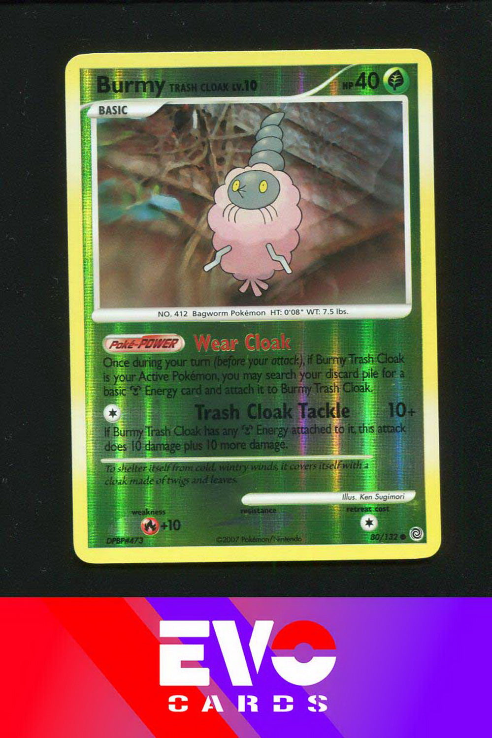 Burmy Trash Cloak 80/132 - Secret Wonders - Reverse Holo - Excellent