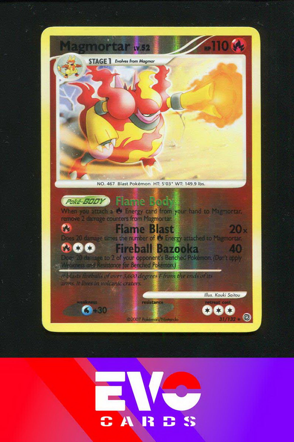 Magmortar 31/132 - Secret Wonders - Reverse Holo - Very Good Magmortar 31/132 - Secret Wonders - Reverse Holo - Very Good