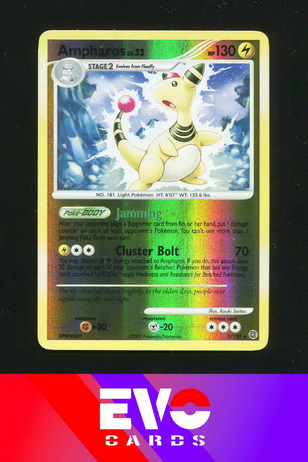 Ampharos 1/132 - Secret Wonders - Reverse Holo - Excellent