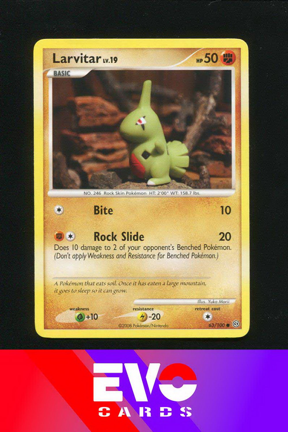 Larvitar 63/100 - Stormfront - Excellent Larvitar 63/100 - Stormfront - Excellent
