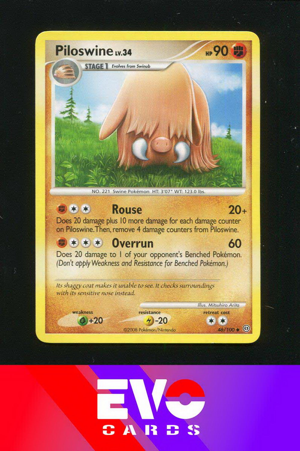piloswine pokemon card Piloeswine 46/100 - Stormfront