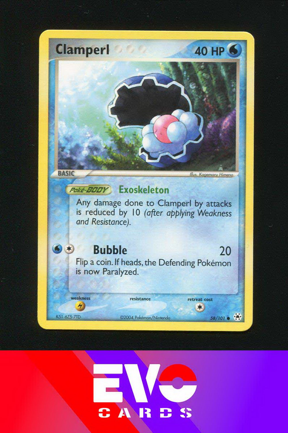Clamperl 58/101 - Ex Hidden Legends - Near Mint