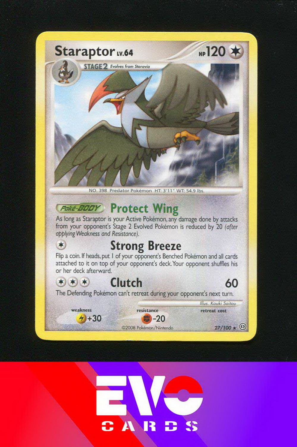 Staraptor 27/100 - Stormfront - Excellent Staraptor 27/100 - Stormfront - Excellent