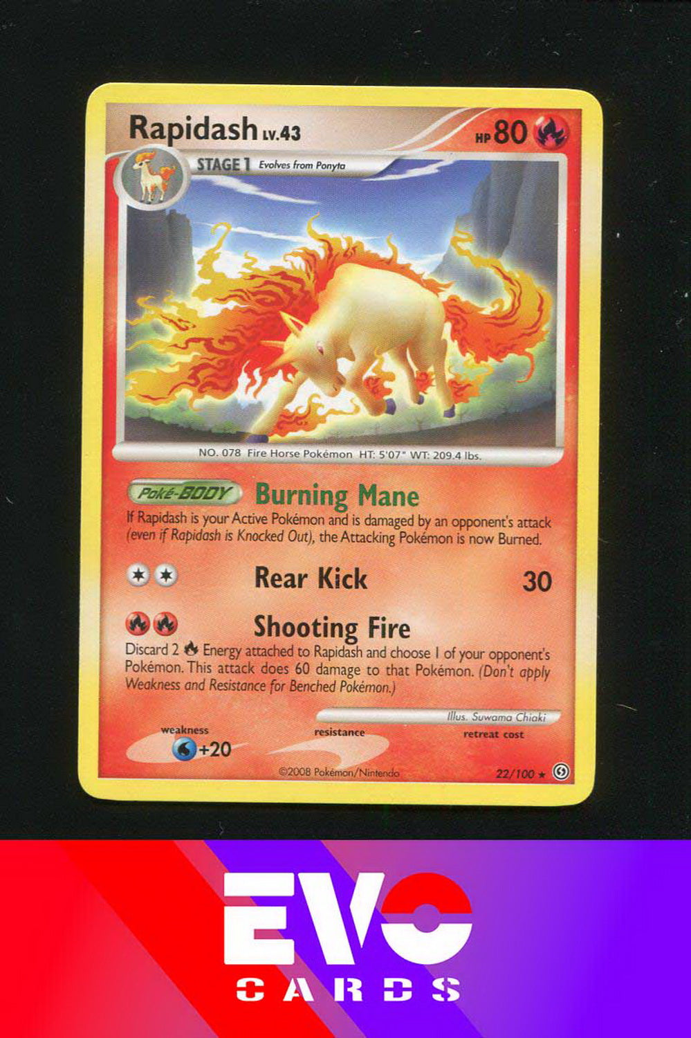 Rapidash 22/100 - Stormfront - Excellent