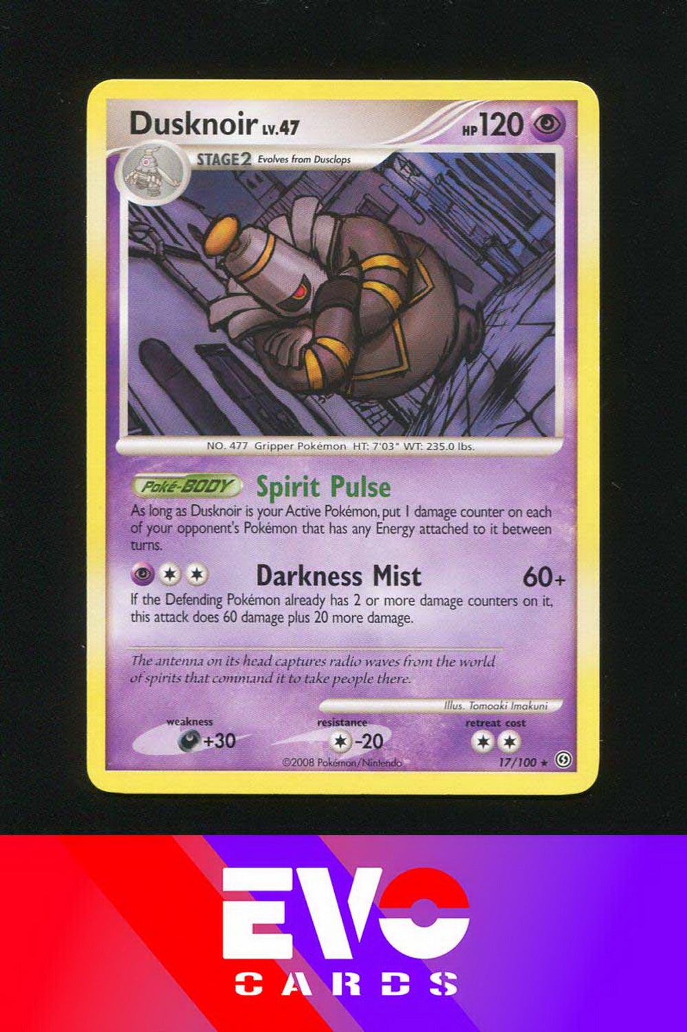 Dusknoir 17/100 - Stormfront - Near Mint