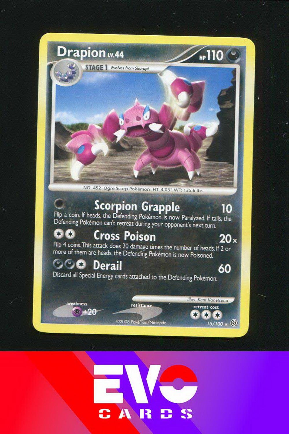 Drapion 15/100 - Stormfront - Excellent Drapion 15/100 - Stormfront - Excellent