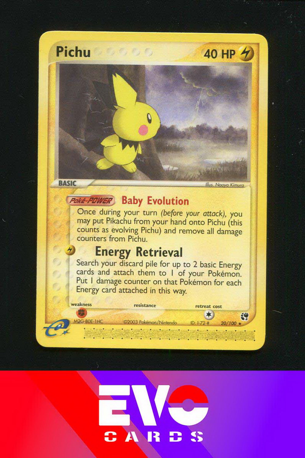 Pichu 20/100 - ex Sandstorm - Near Mint