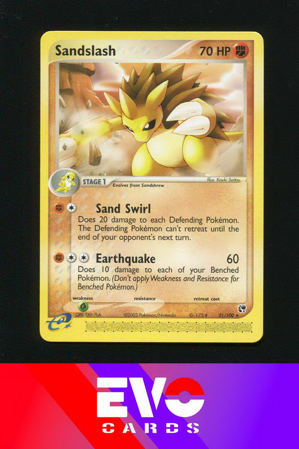 Sandslash 21/100 - ex Sandstorm - Near Mint