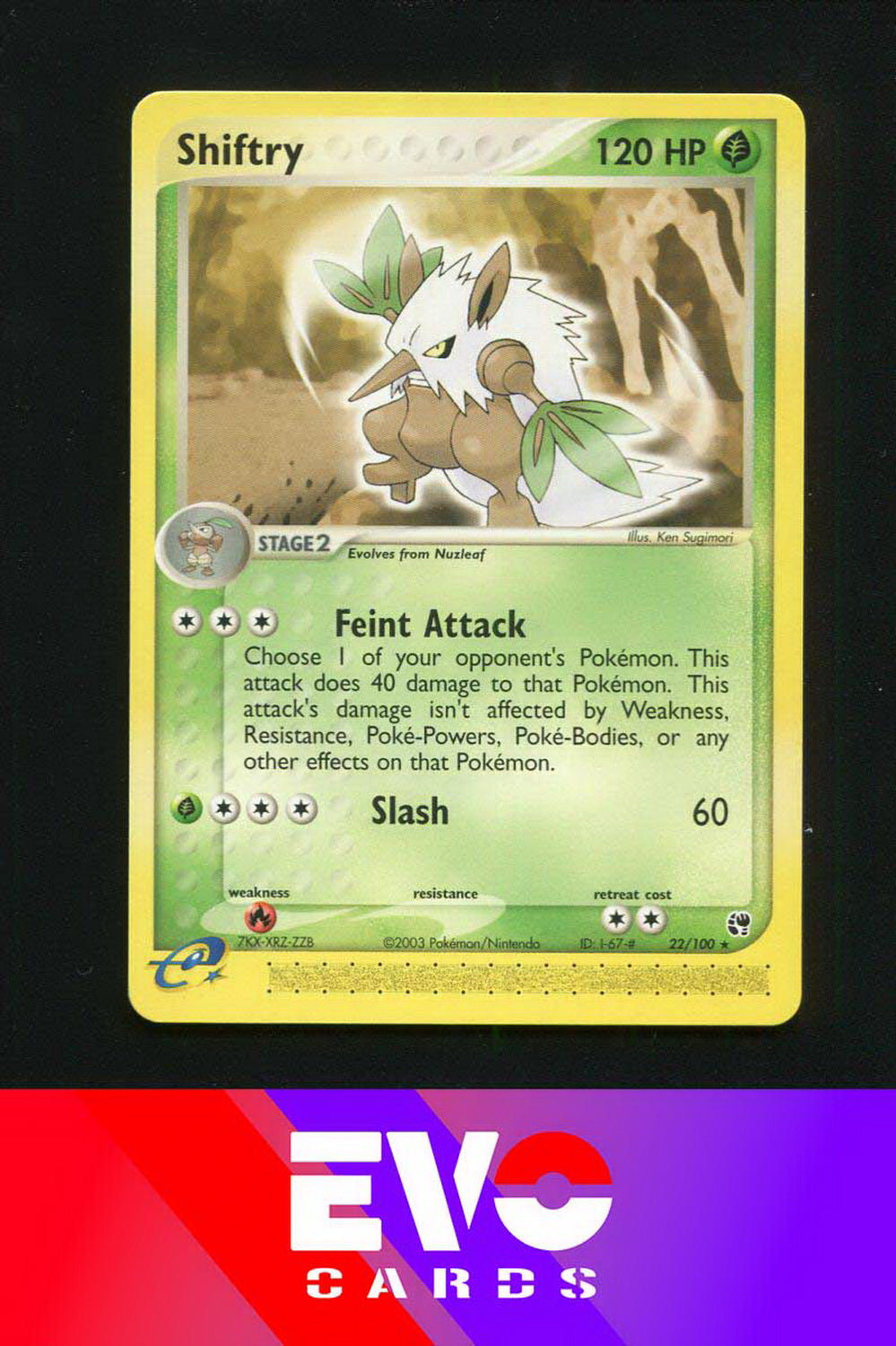 Shiftry 22/100 - ex Sandstorm - Near Mint