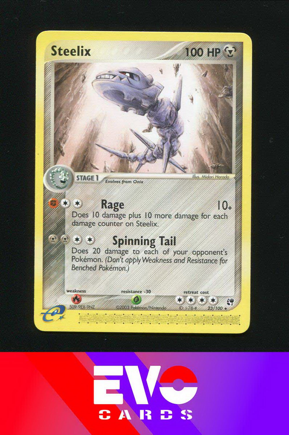 Steelix 23/100 - ex Sandstorm - Near Mint