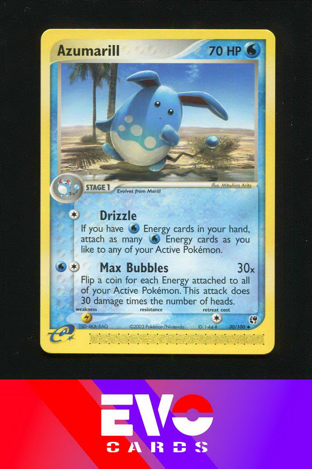 Azumarill 30/100 - ex Sandstorm - Near Mint