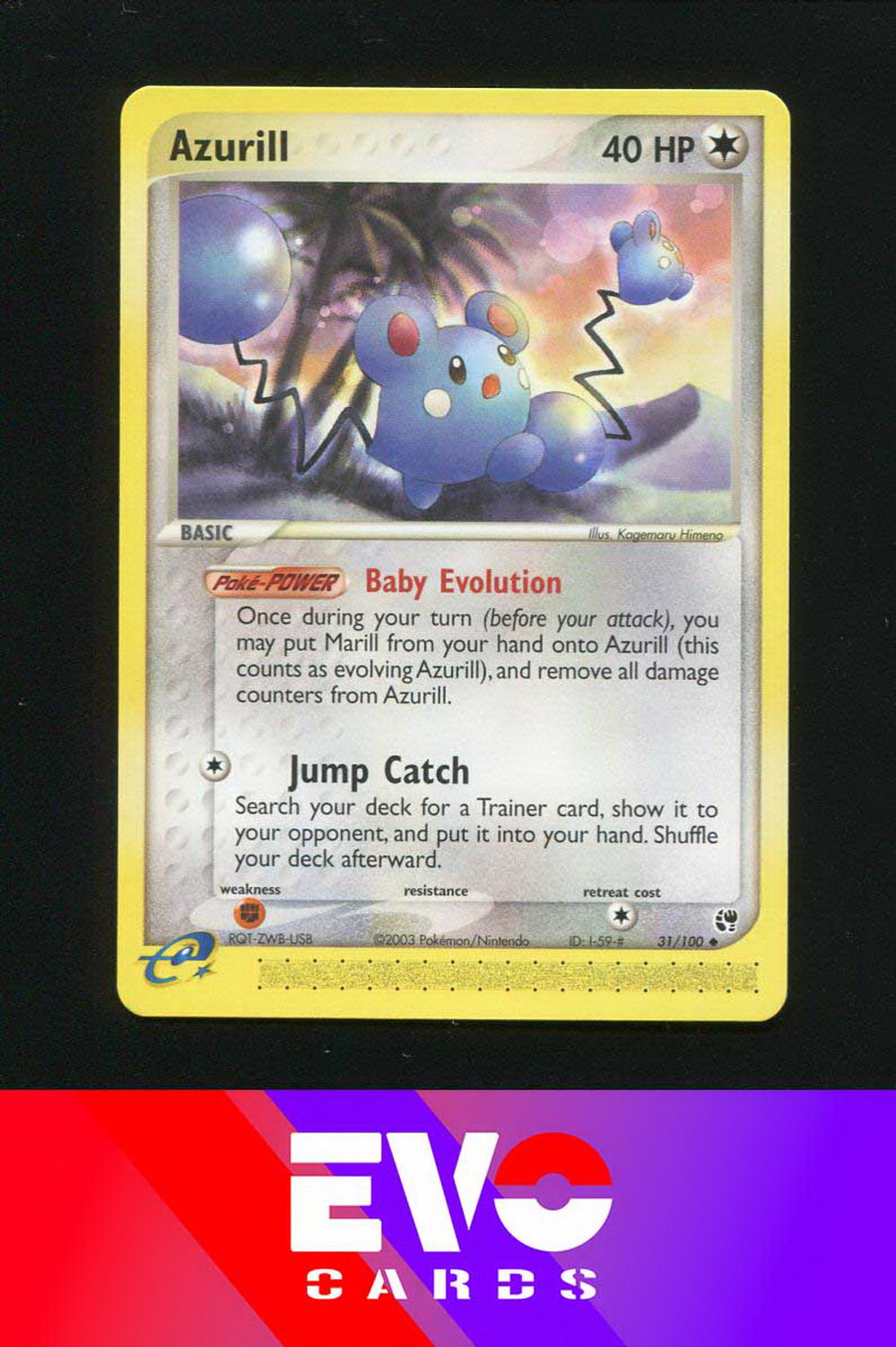 Azurill 31/100 - ex Sandstorm - Near Mint