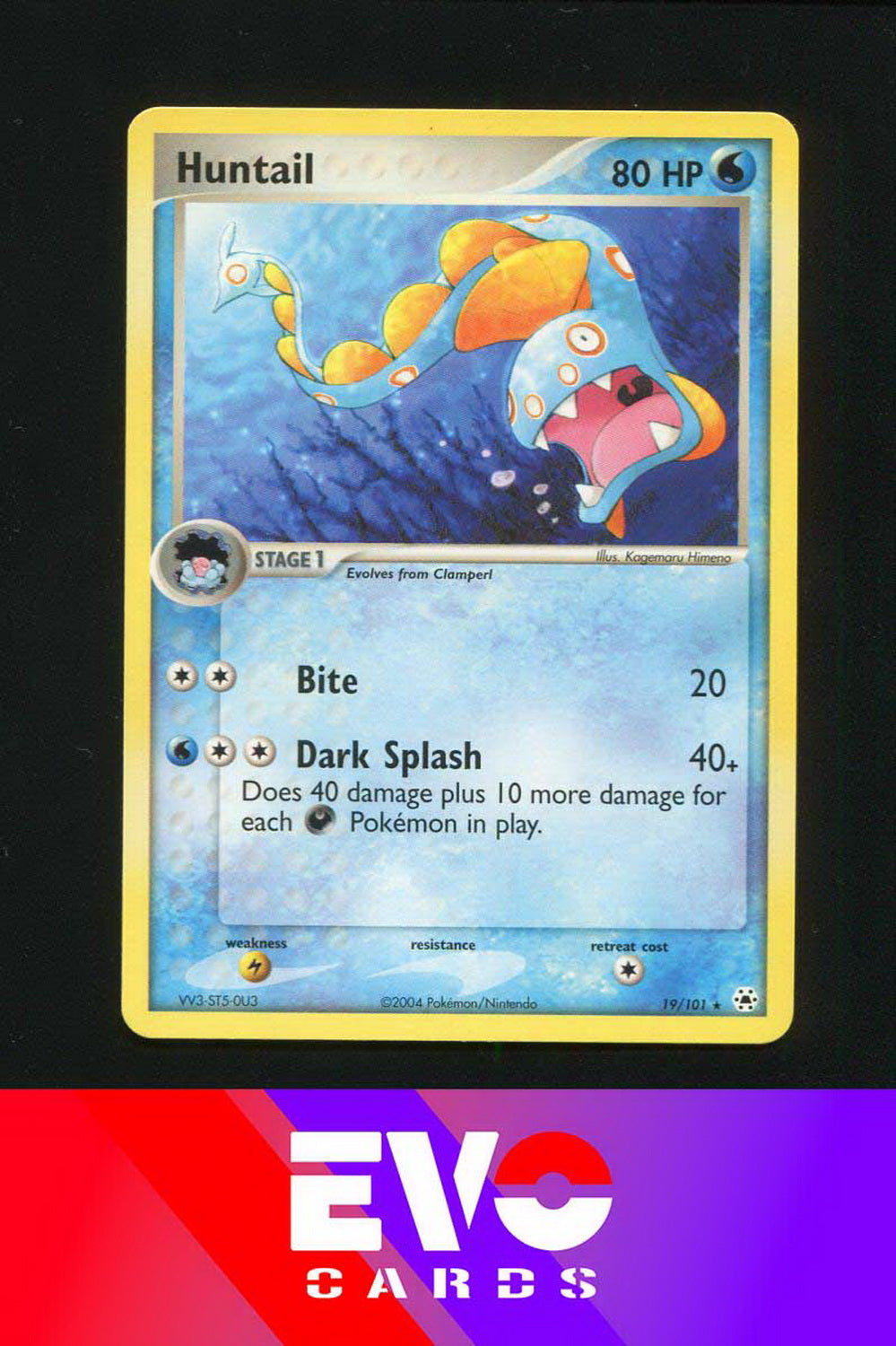 Huntail 19/101 - Ex Hidden Legends - Near Mint