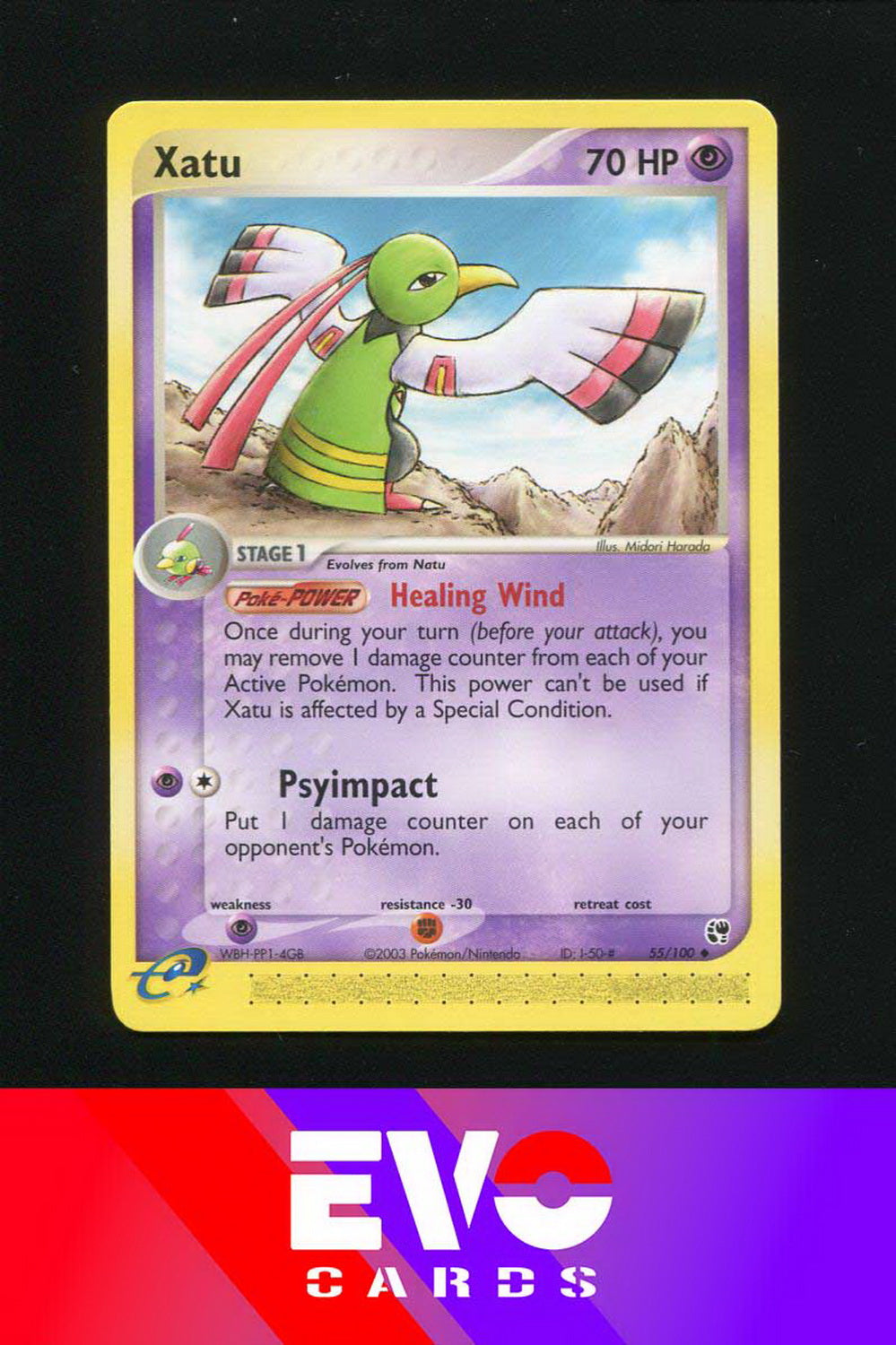 xatu pokemon card Xatu 55/100 - ex Sandstorm