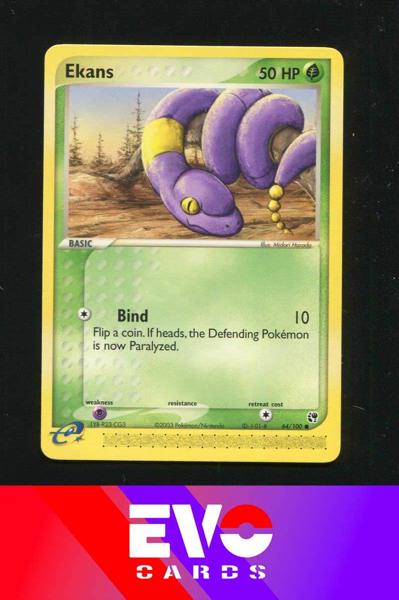 1995 ekans pokemon card Ekans 64/100 - ex Sandstorm