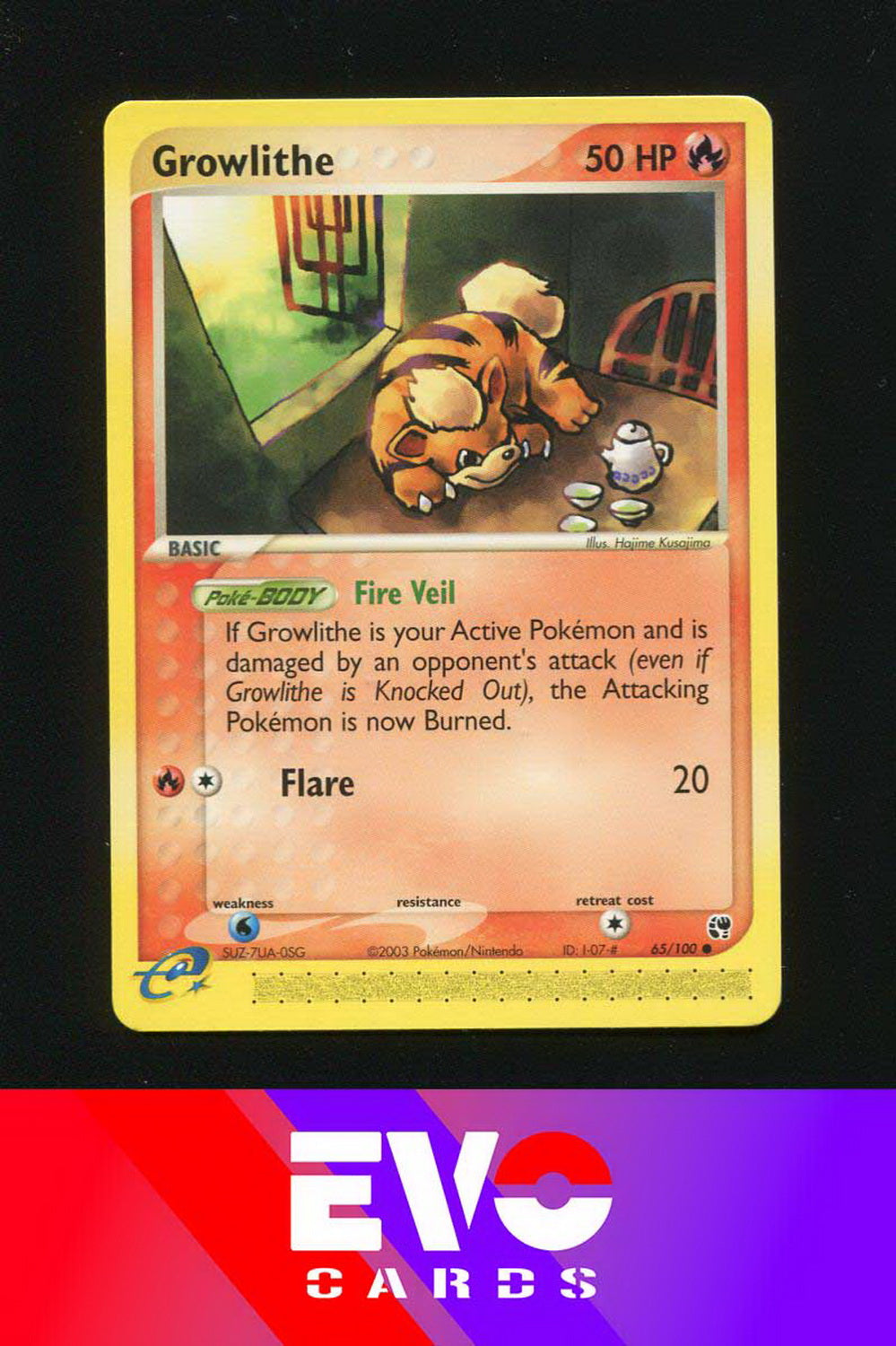 Growlithe 65/100 - ex Sandstorm - Near Mint