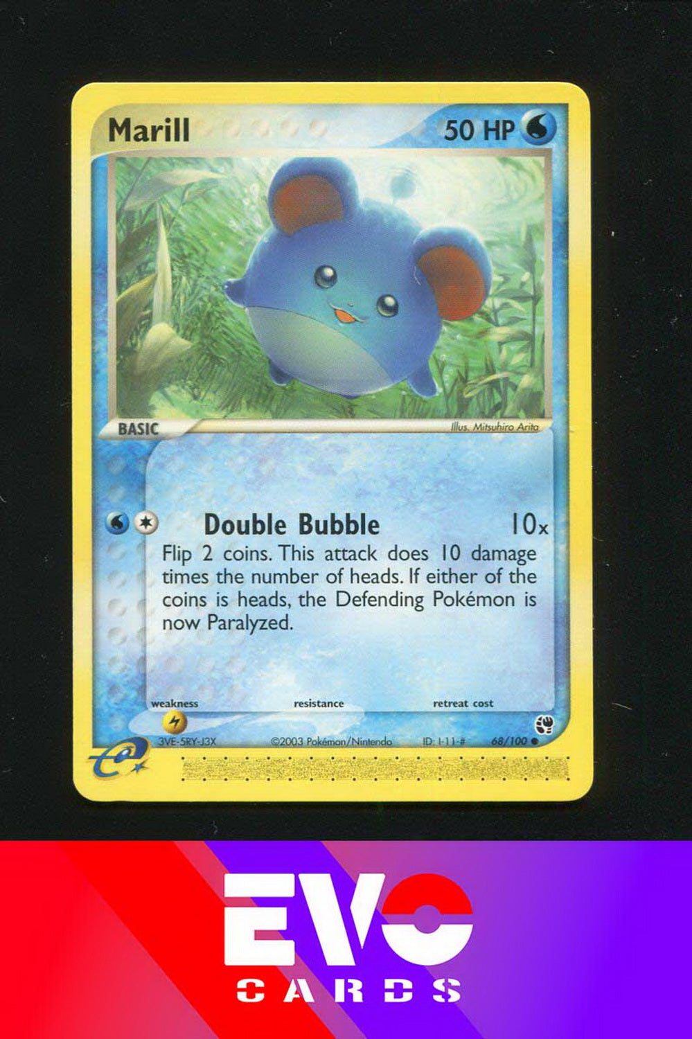 Marill 68/100 - ex Sandstorm - Near Mint