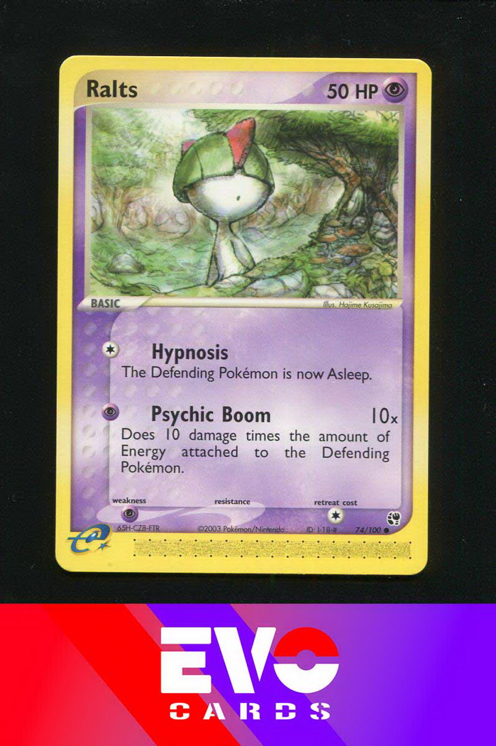 ralts pokemon card Ralts 74/100 - ex Sandstorm