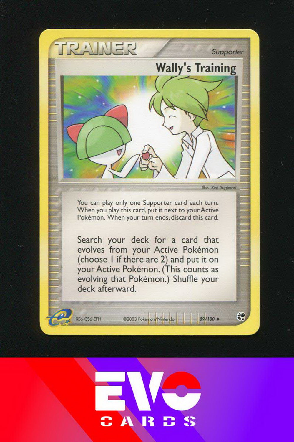 wally pokemon card Wally's Training 89/100 - ex Sandstorm