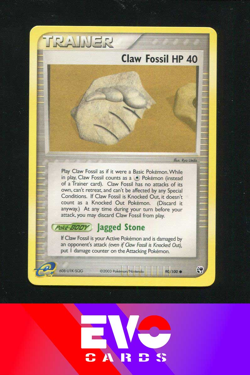 Claw Fossil HP 40 90/100 - ex Sandstorm - Near Mint