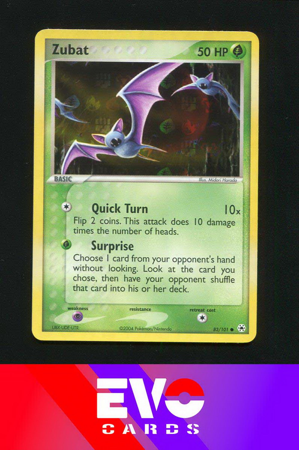 Zubat 83/101 - ex Hidden Legends - Reverse Holo - Near Mint