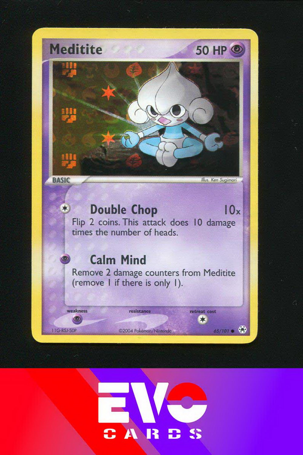 Meditite 65/101 - ex Hidden Legends - Reverse Holo - Excellent
