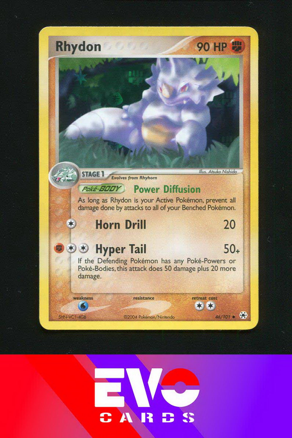 Rhydon 46/101 - ex Hidden Legends - Reverse Holo - Near Mint