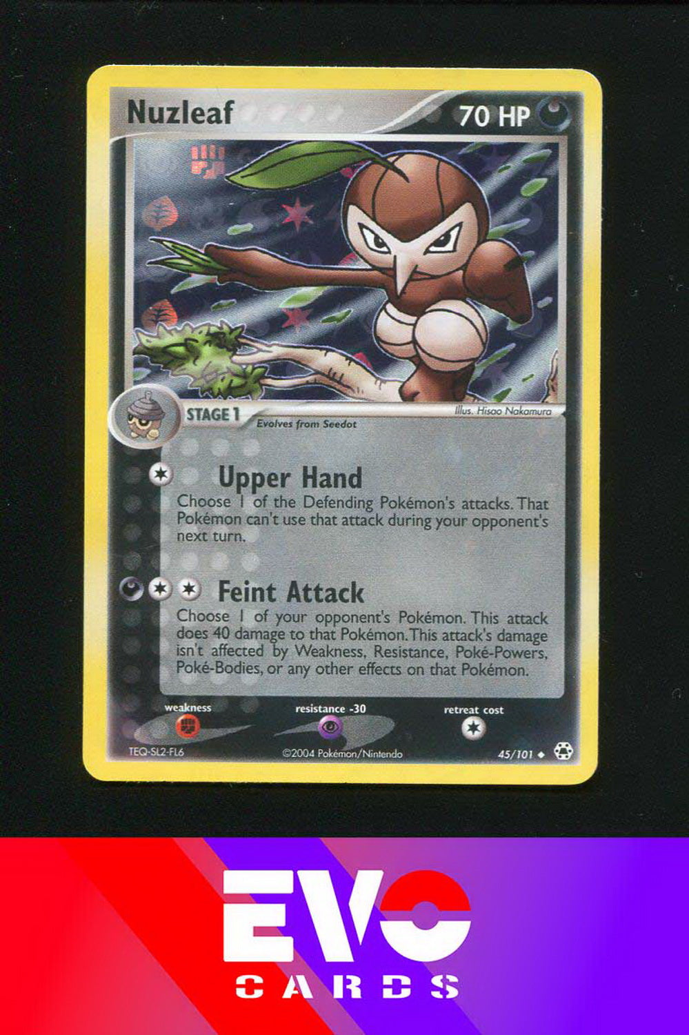 Nuzleaf 45/101 - ex Hidden Legends - Reverse Holo - Near Mint