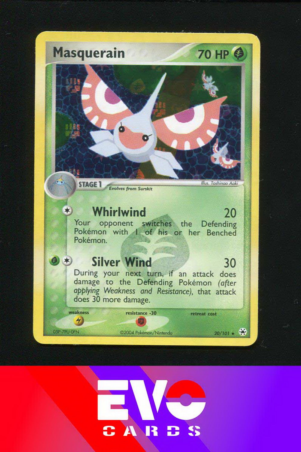 Masquerain 20/101 - ex Hidden Legends - Reverse Holo - Near Mint