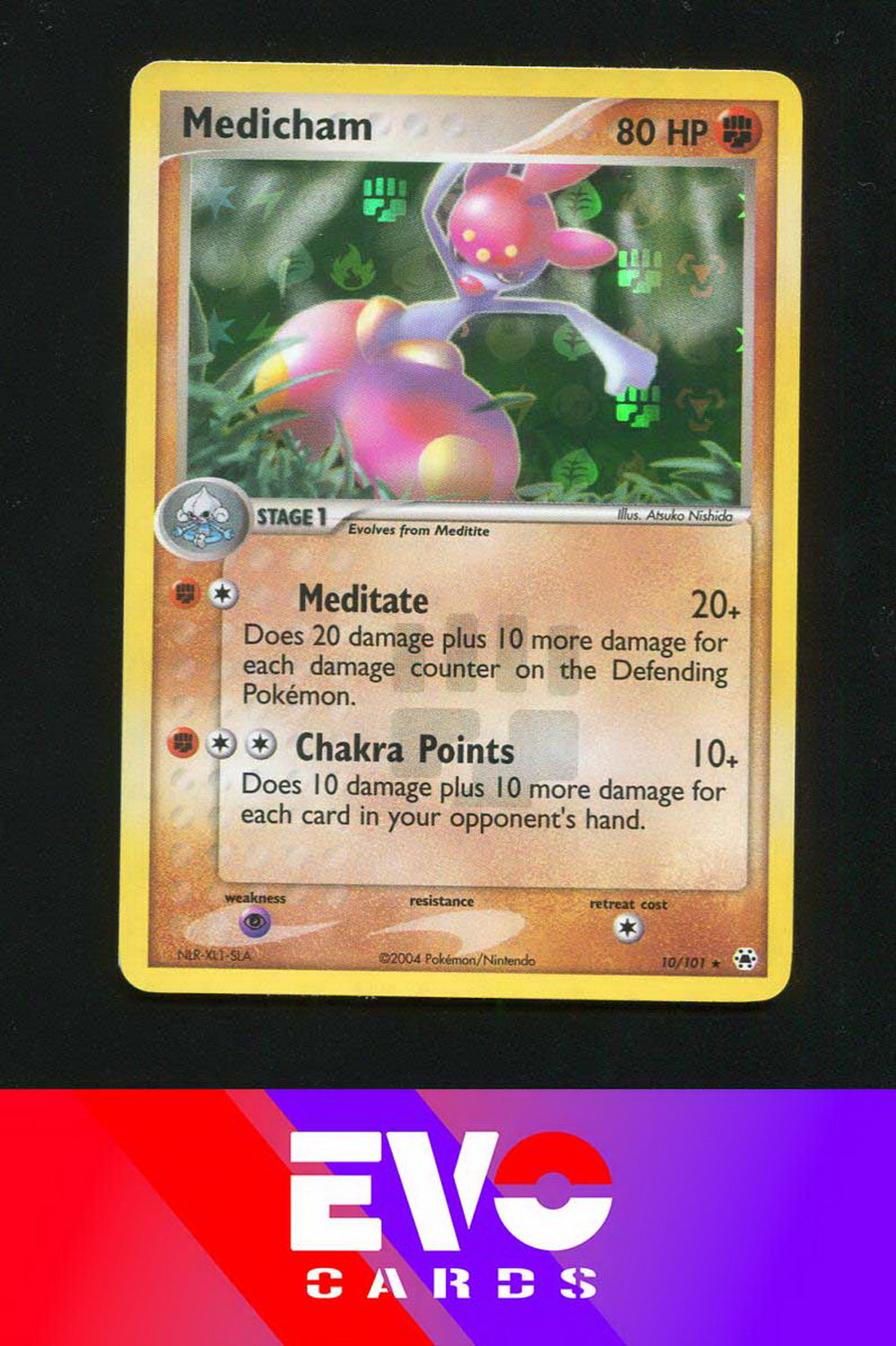 Medicham 10/101 - ex Hidden Legends - Reverse Holo - Near Mint