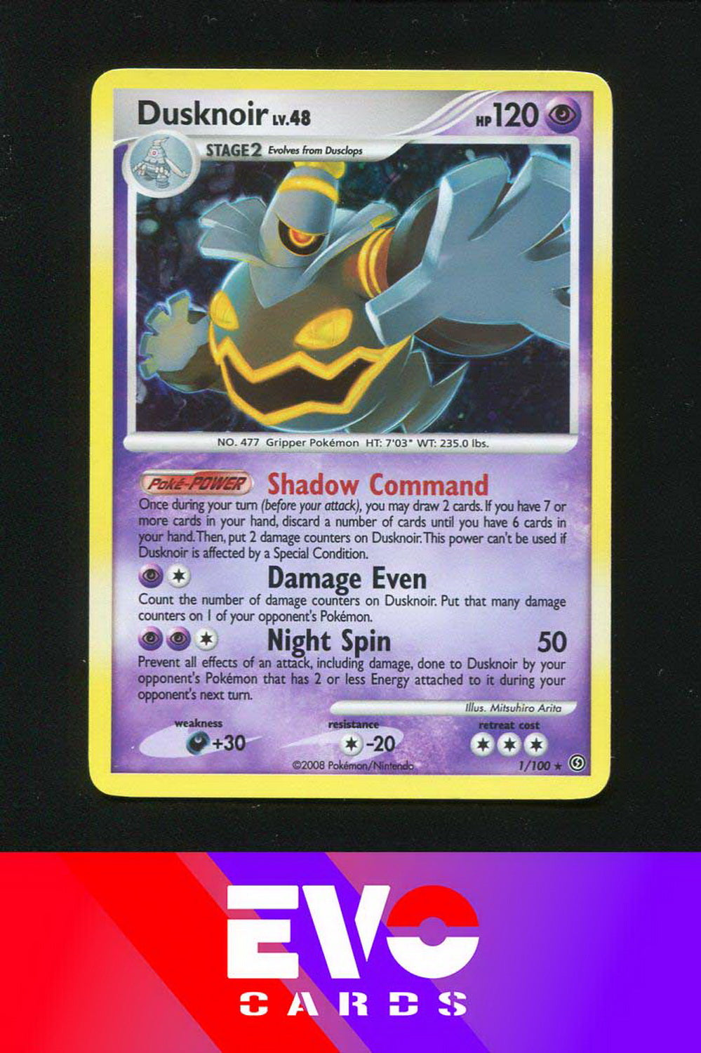 dusknoir pokemon card Dusknoir 1/100 - Stormfront - Holo
