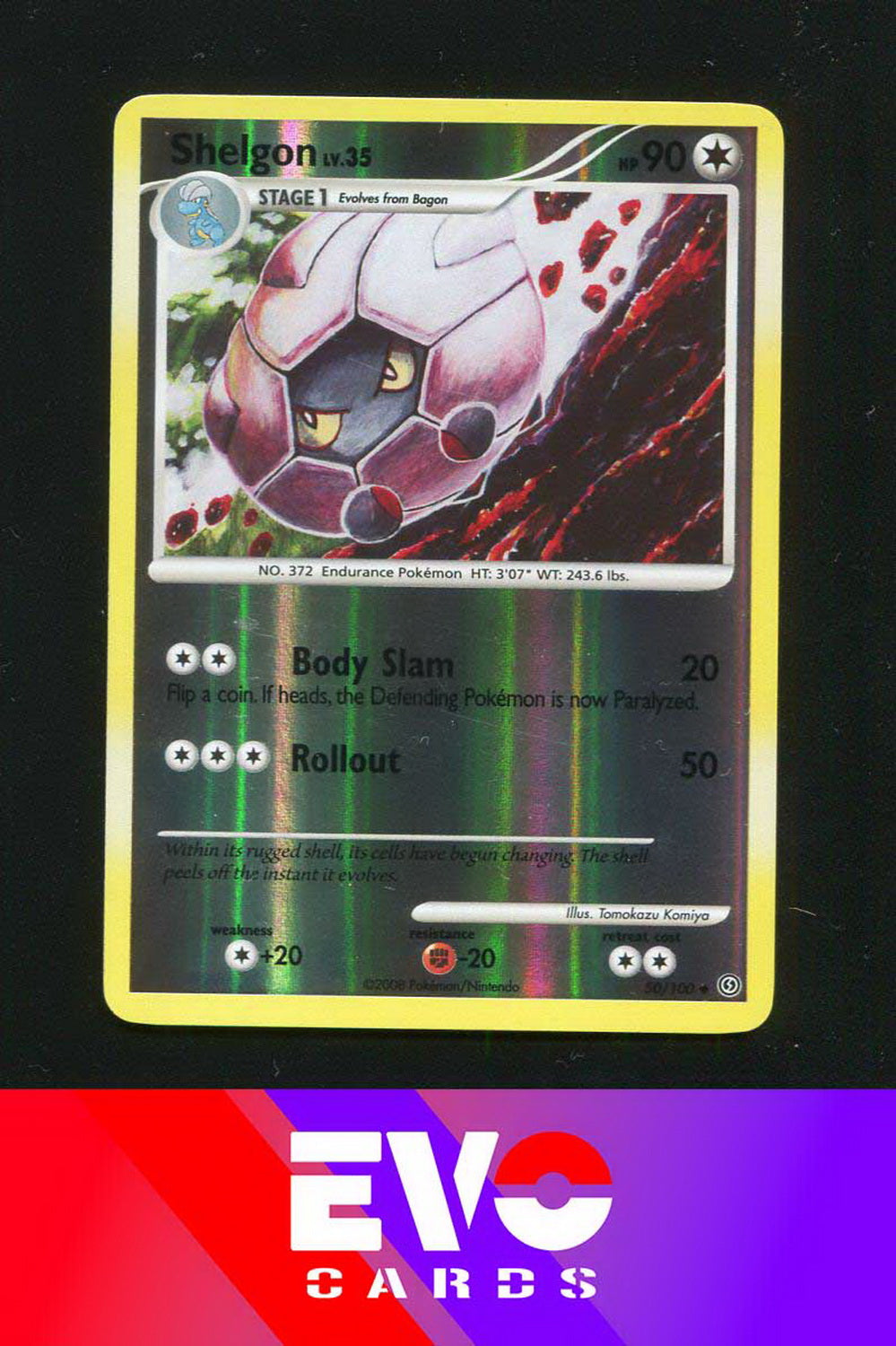 Shelgon 50/100 - Stormfront - Reverse Holo - Excellent