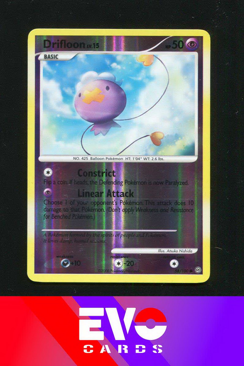 Drifloon 58/100 - Stormfront - Reverse Holo - Excellent