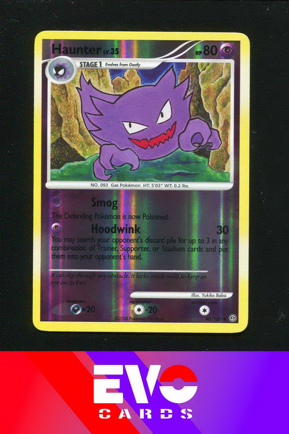 Haunter 40/100 - Stormfront - Reverse Holo - Excellent