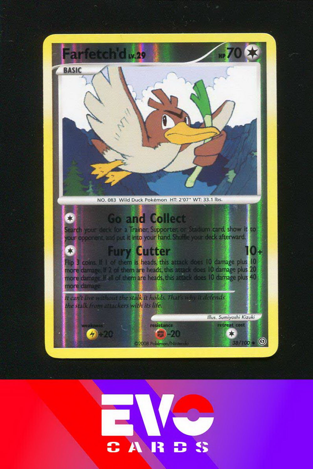 Farfetch'd 38/100 - Stormfront - Reverse Holo - Excellent