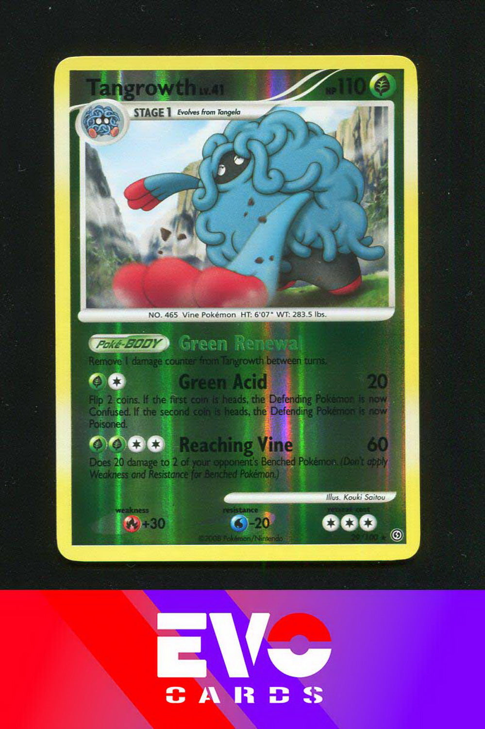Tangrowth 29/100 - Stormfront - Reverse Holo - Excellent