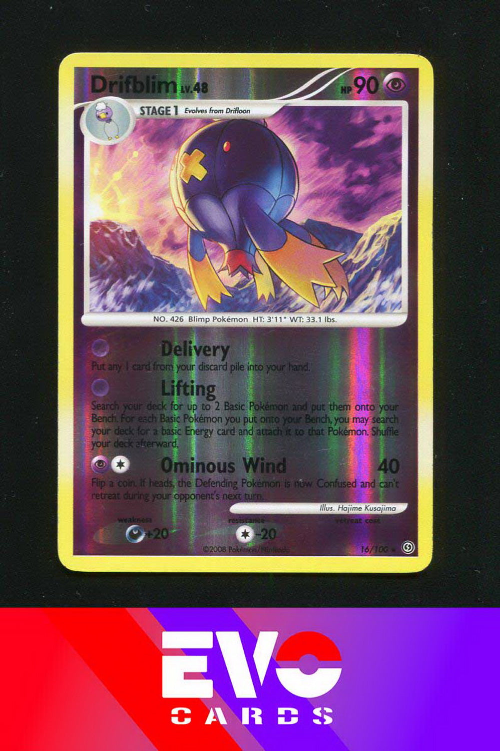 Drifblim 16/100 - Stormfront - Reverse Holo - Excellent