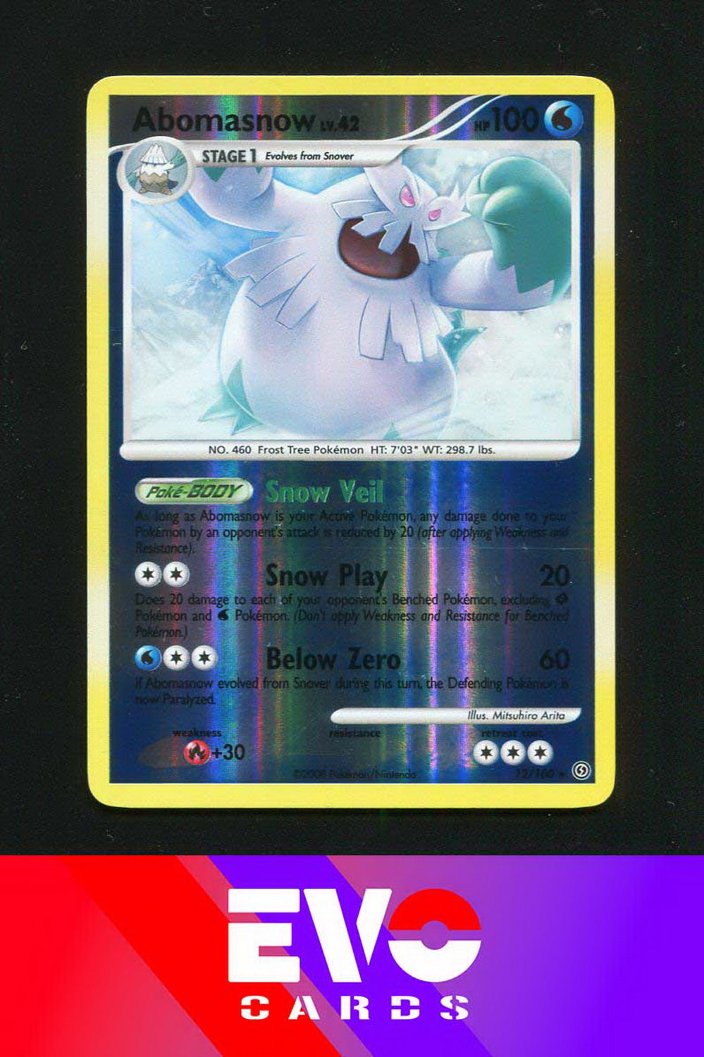 Abomasnow 12/100 - Stormfront - Reverse Holo - Excellent Abomasnow 12/100 - Stormfront - Reverse Holo - Excellent