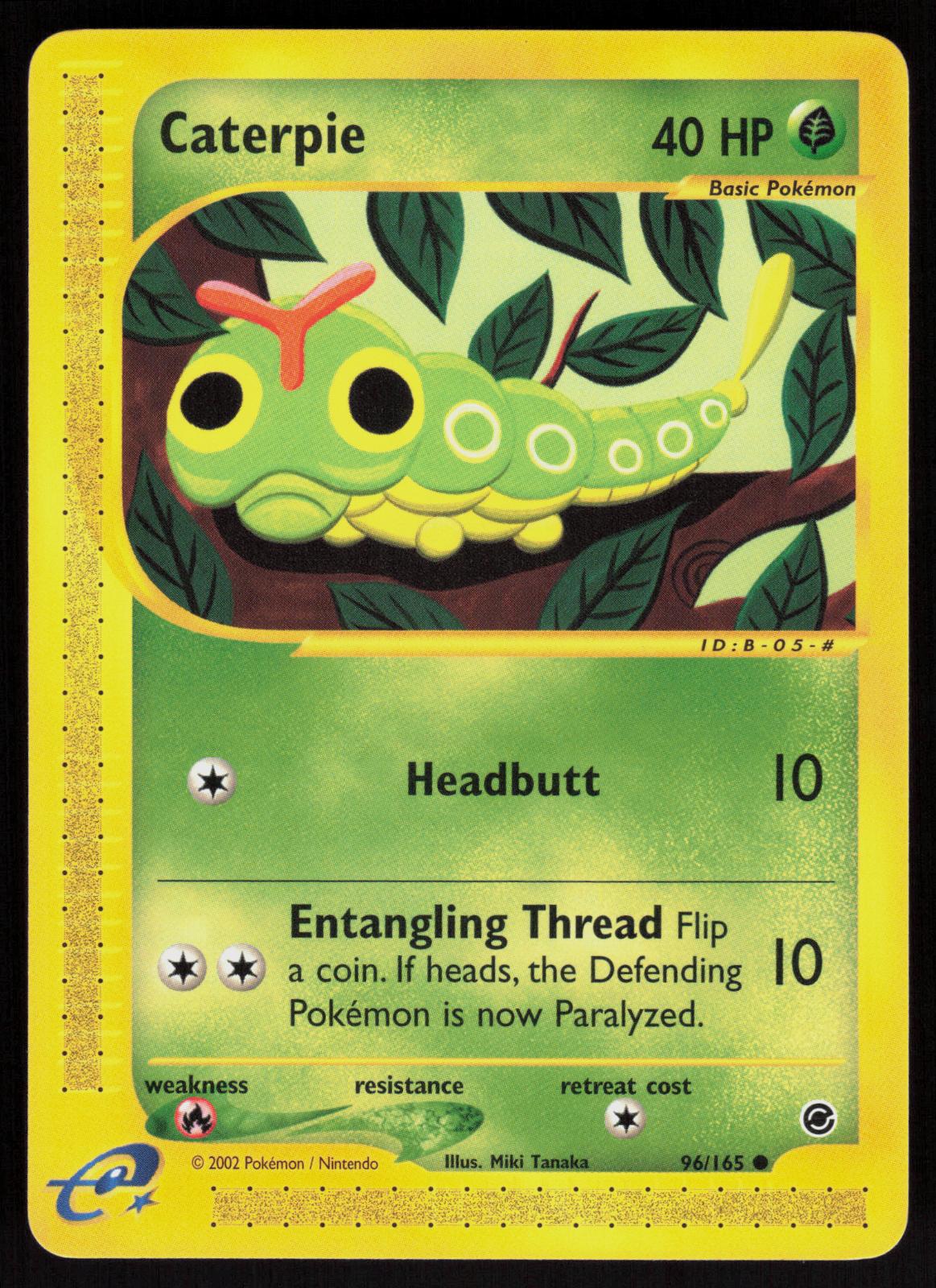 Pokemon Caterpie 96/165 Expedition Base Set Common Near Mint