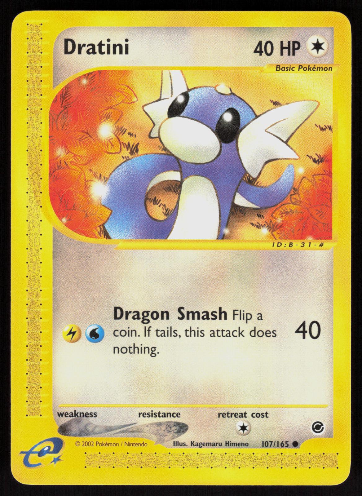 Pokemon Dratini 107/165 Expedition Base Set Common Near Mint